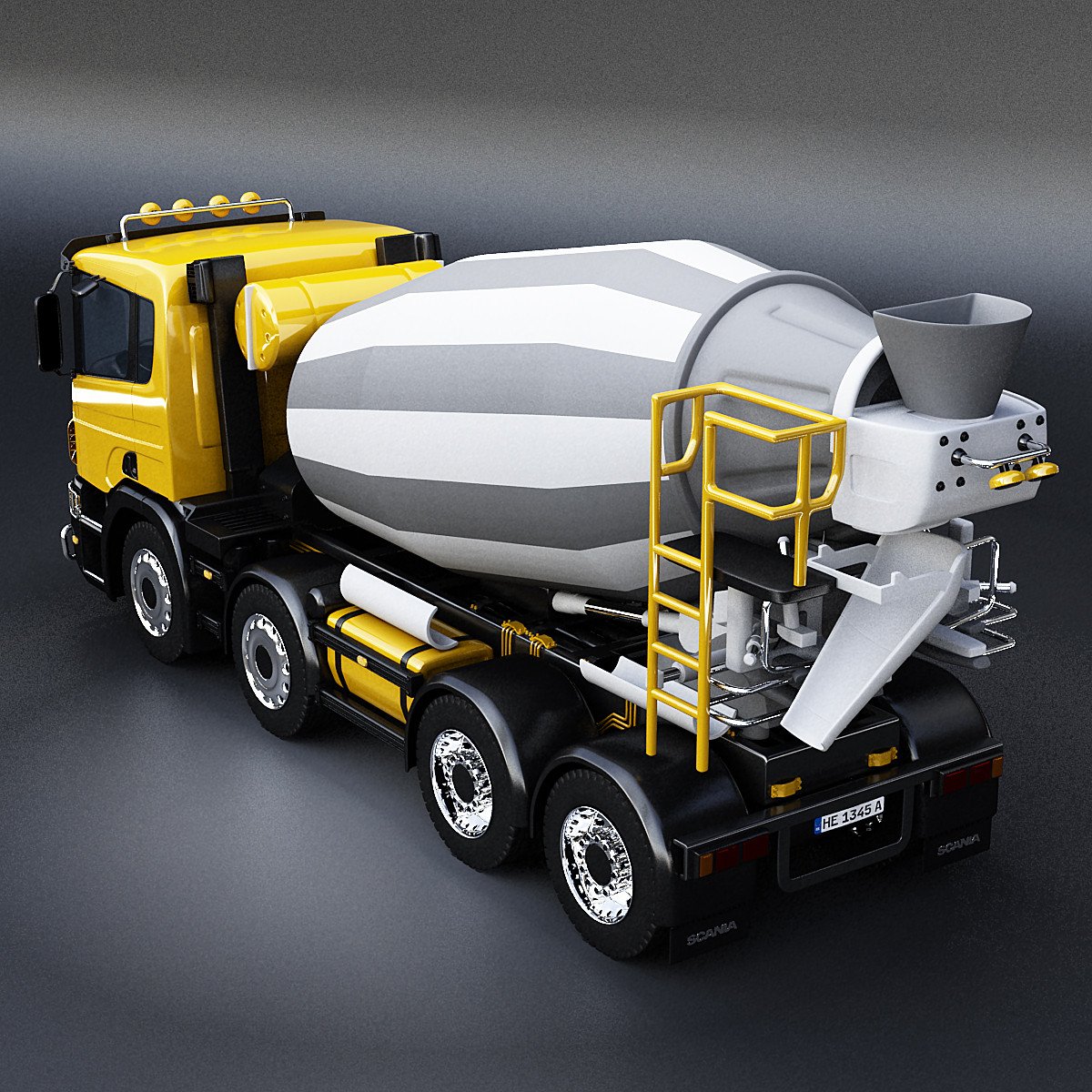 Scania Concrete Mixer 3D Model in Truck 3DExport