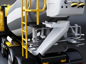scania concrete mixer 3D Model