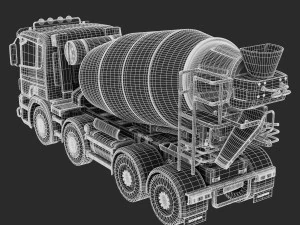 scania concrete mixer 3D Model