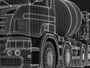 scania concrete mixer 3D Model