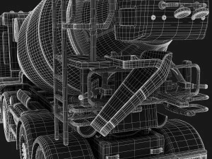 scania concrete mixer 3D Model