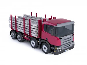 caminh&atilde;o de madeira scania Modelo 3D