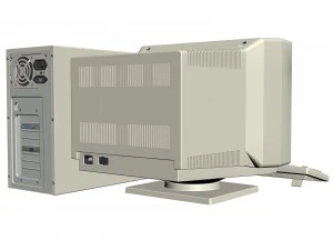 PC de escritorio antigua y antigua Modelo 3D