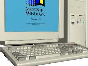 vintage old desktop pc 3D Model