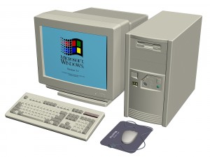 vintage old desktop pc 3D Model