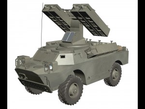 gaskin 9k31 strela rocket vehicle 3D Model