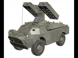 gaskin 9k31 strela rocket vehicle 3D मॉडल