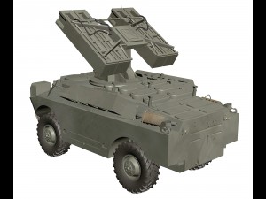 gaskin 9k31 strela rocket vehicle 3D 模型
