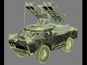 gaskin 9k31 strela rocket vehicle 3D 模型