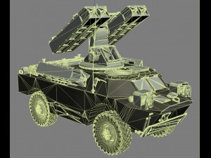 gaskin 9k31 strela rocket vehicle 3D 模型
