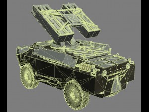 gaskin 9k31 strela rocket vehicle 3D 模型