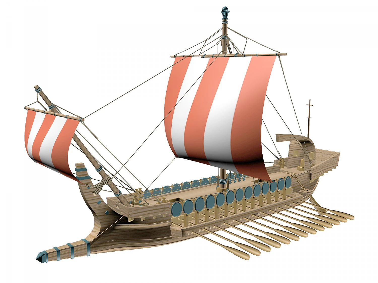greek ancient boat 3D Model .c4d .max .obj .3ds .fbx .stl .blend 