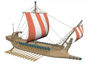 greek ancient boat 3D Model