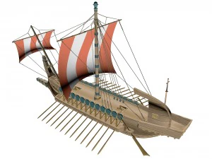 greek ancient boat 3D Model