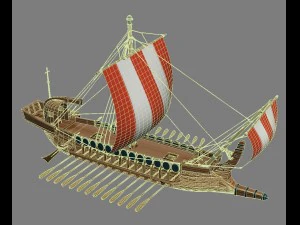 greek ancient boat 3D Model