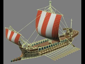 greek ancient boat 3D Model