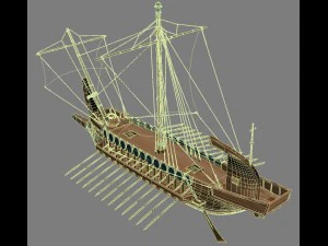 greek ancient boat 3D Model