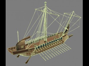 greek ancient boat Modelo 3D