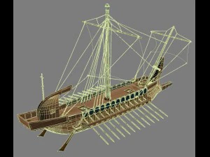greek ancient boat 3D Model