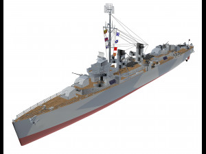 fletcher battleship Modelo 3D