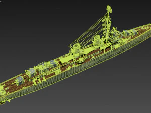 fletcher battleship 3D Model