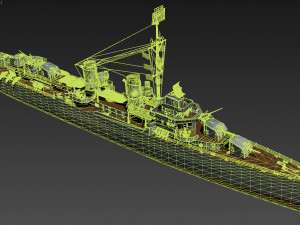 fletcher battleship Modelo 3D