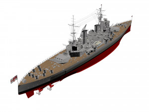 king george battleship Model 3D