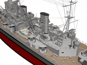 king george battleship Model 3D