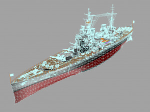 king george battleship Model 3D