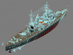 king george battleship Model 3D
