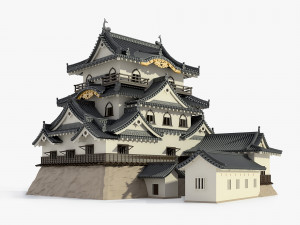 hikone japanese castle 3D मॉडल