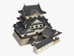 hikone japanese castle 3D 模型
