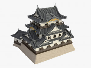 hikone japanese castle 3D 模型