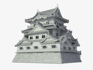 hikone japanese castle 3D 模型