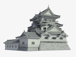 hikone japanese castle 3D 模型