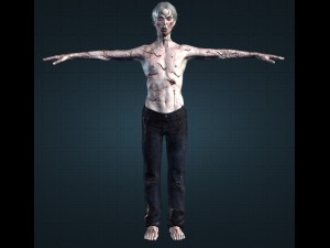 5 zombies rigged and animated 3D Модель
