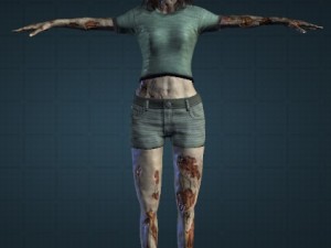 5 zombies rigged and animated 3D Модель