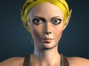 2 elf rigged and animated 3D Model
