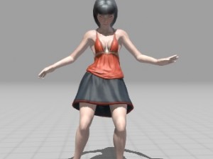 dancer woman rigged and animated 3D-Modell
