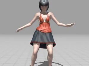 dancer woman rigged and animated 3D Model