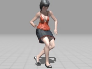 dancer woman rigged and animated 3D-Modell