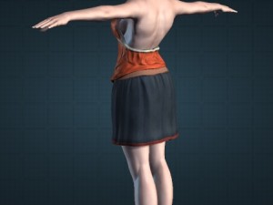 dancer woman rigged and animated 3D-Modell