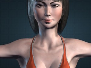 dancer woman rigged and animated 3D-Modell