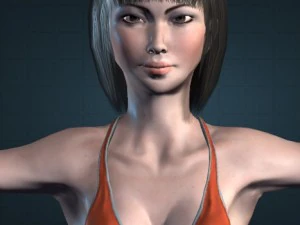 dancer woman rigged and animated 3D Model