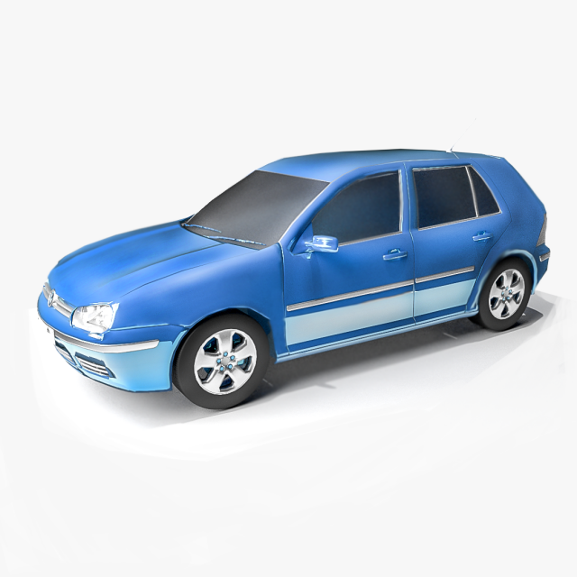 volkswagen golf 3D 모델 .c4d .max .obj .3ds .fbx .stl .blend 