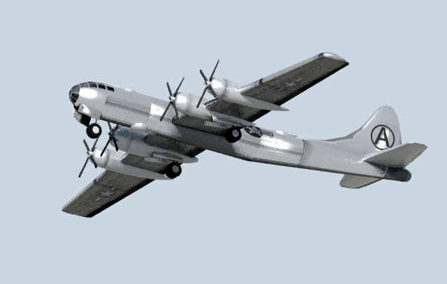 b-29 superfortress Modelo 3D .c4d .max .obj .3ds .fbx .stl .blend 
