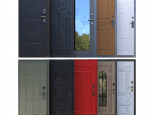 10 front doors for house 3D-Modell