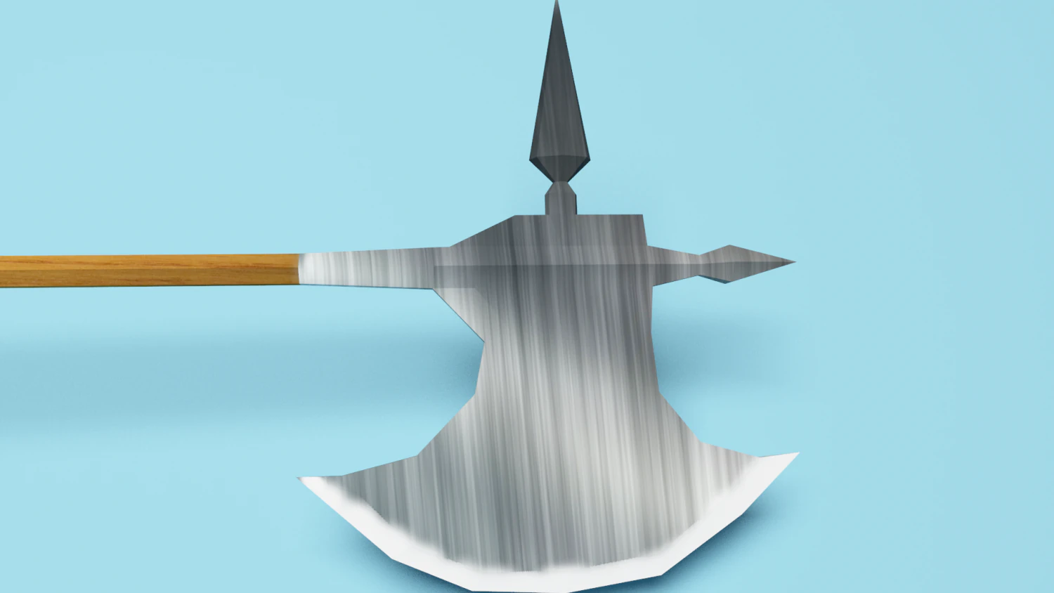 low poly battle axe 3D Model .c4d .max .obj .3ds .fbx .stl .blend 