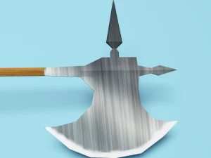 d&uuml;ş&uuml;k poli savaş baltası 3D Model