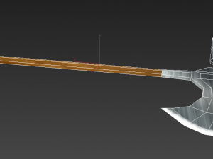 low poly battle axe 3Dモデル